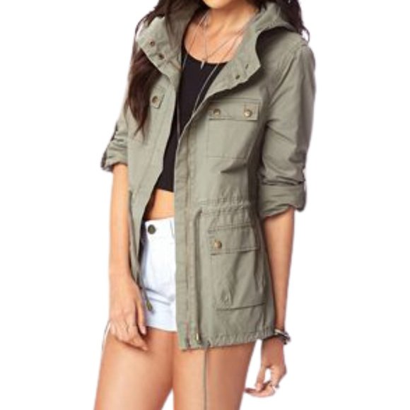 FOREVER 21 // Hooded Utility Jacket - Picture 5 of 5
